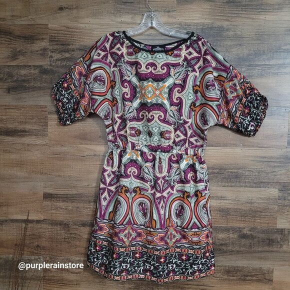 Vtg Angie Floral A Line Dress Size M Boho Country Girl Ethereal Whimsy Fairycore - Picture 1 of 11